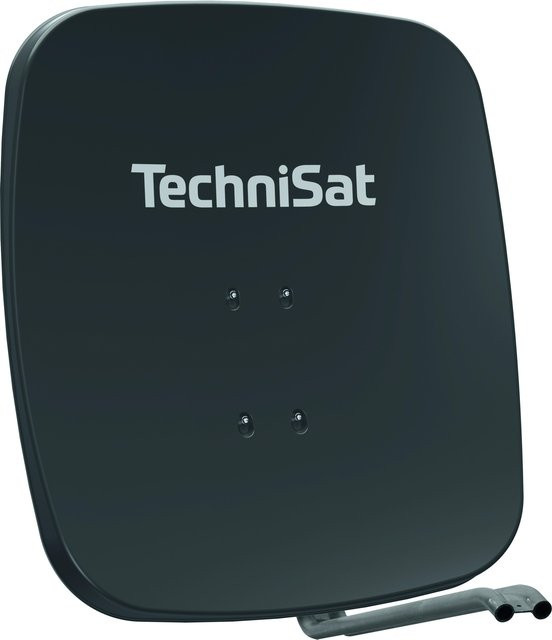 TechniSat SATMAN 65 PLUS Satellitenantenne in Schiefergrau mit 65 cm Durchmesser und 35,7 dBi für HDTV - Bild 1