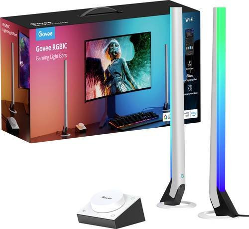Govee Gaming Smart Light Bars RGBIC LED-Tischleuchten in Schwarz und Weiß - Bild 2
