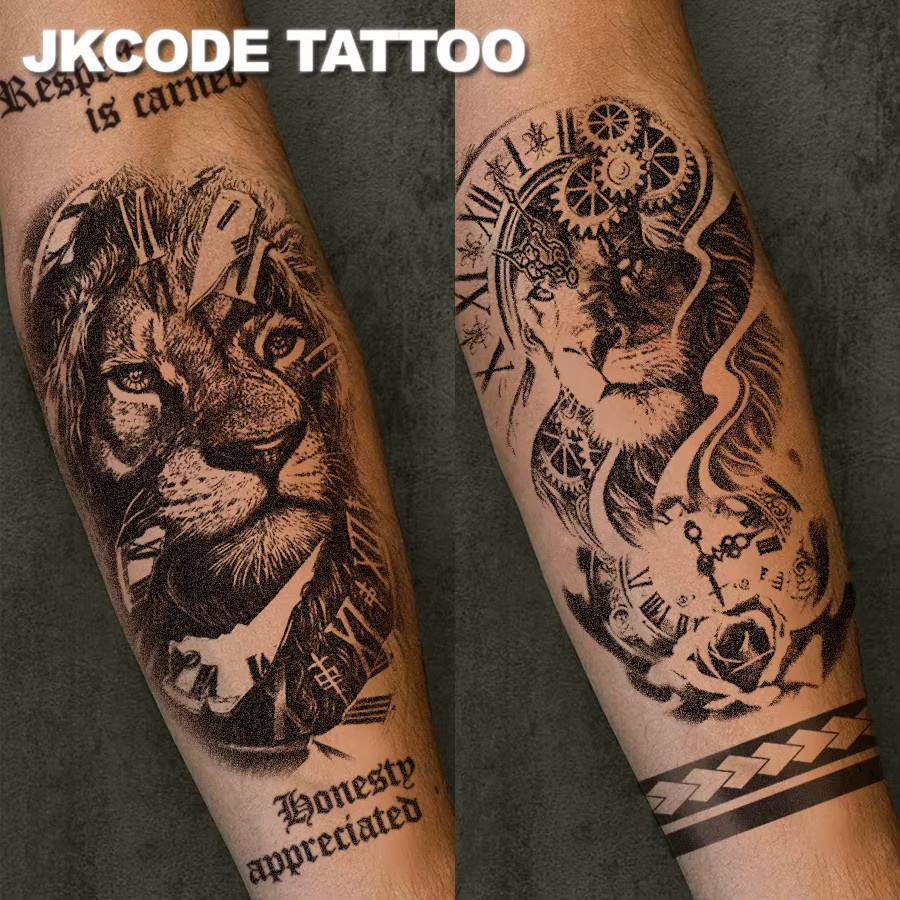 JKCODE TATTOO Temporäre Tattoo-Aufkleber, 4 Stück, Herren - Bild 2