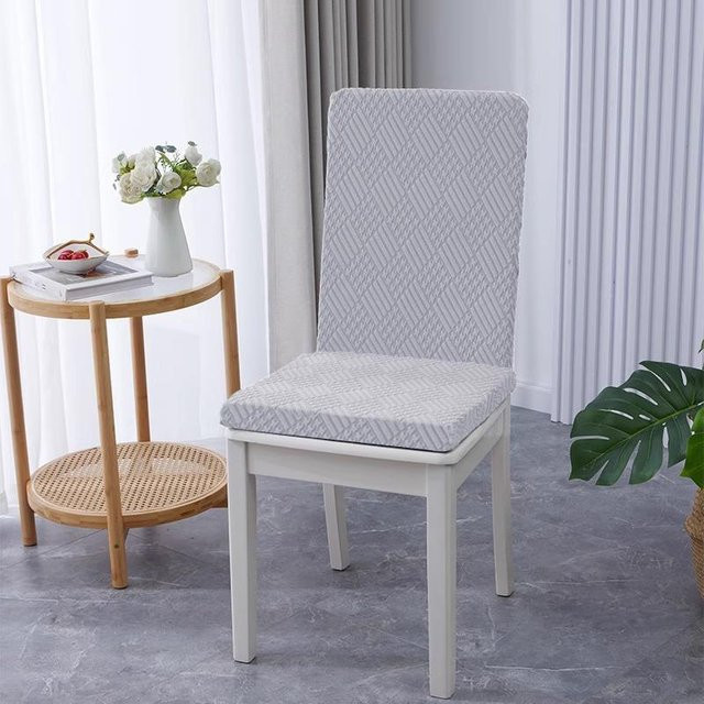 Universal elastischer Stuhlbezug mit integriertem Sitz- und Rückenlehnenkissen von Yiran Furniture für Esszimmerstühle, B/T/H: 40 x 42 x 50 cm - Bild 1