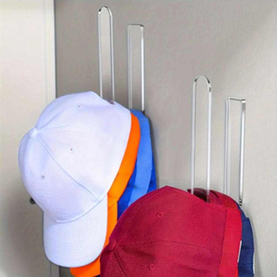 Wandmontiertes Hut-Display-Aufbewahrungsregal aus Acryl in Transparent, L-förmige Baseballkappen-Halterung von Household supplies MH - Bild 3