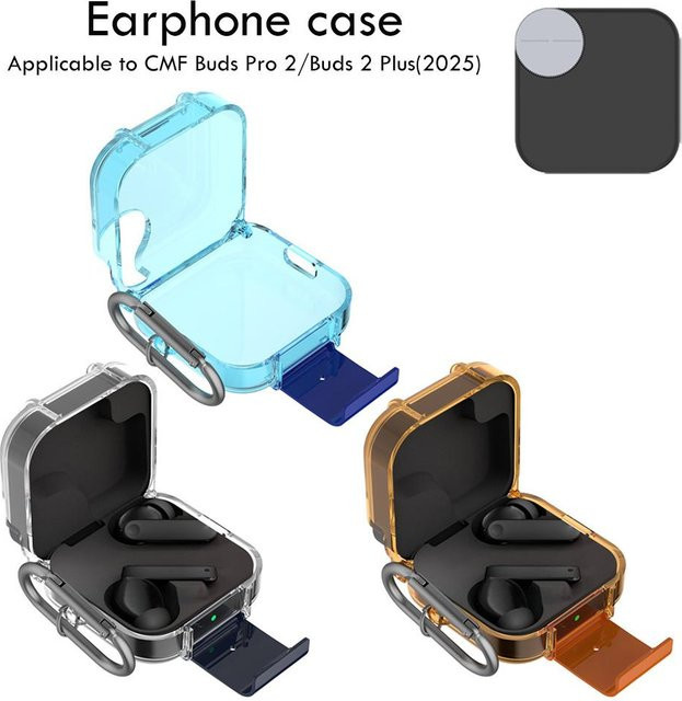 Kratzfeste TPU-Hülle für CMF Buds Pro 2 und Buds 2 Plus (2025) mit Switch Stand Design in Transparent - Bild 1