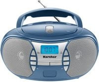 Kärcher RR 5025-C Boombox mit CD-Player, FM-Radio und 3,5 mm Jack in Blau und Silber - Bild 1