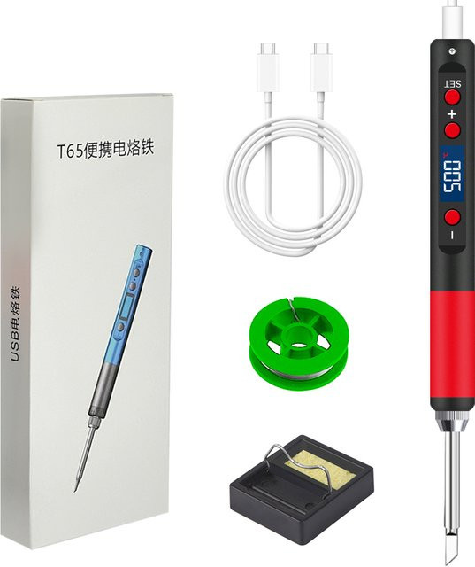 lefavor T12 Serie T65 Digitales Elektrisches USB-Lötkolben-Set Mini Smart Einstellbares Schweißwerkzeug mit Temperaturregelung 180-500 ℃ Kabellos - Bild 1
