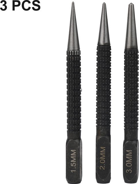 Vibratite Stahl-Anreißer aus Legierung für Metall und Holz zur Markierung beim Bohren und Ritzen, Durchmesser: 1,5 mm, 2 mm, 3 mm - Bild 1