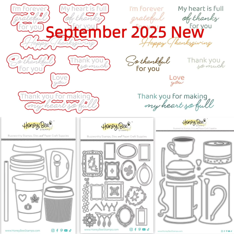 Honeybeestamps Kaffeetasse Wirbel Add-On 2025 Stanzform aus Metall in Multicolour für DIY Projekte, Sammelalben und Tagebücher - Bild 1