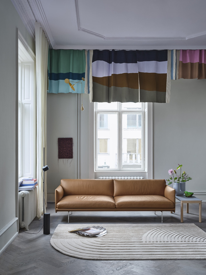 Muuto Outline 3-Sitzer Sofa aus braunem Leder für dein Wohnzimmer - Bild 3