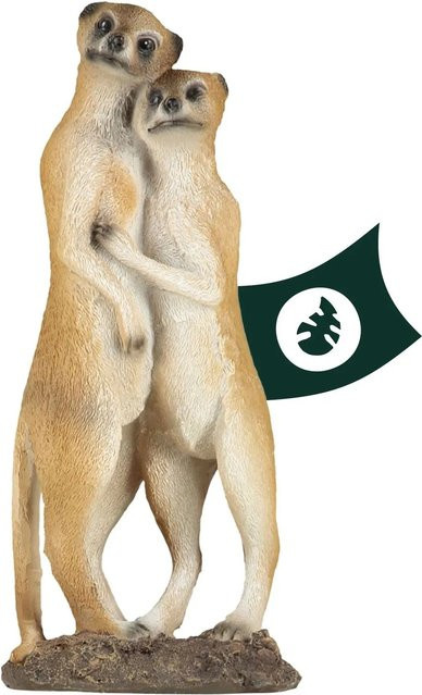 VERDOBA Gartendeko Safari Erdmännchen Paar in Braun aus Kunststoff - Bild 1