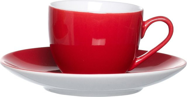 Ritzenhoff Espressotasse mit Untertasse Doppio Rot 80 ml - Bild 1