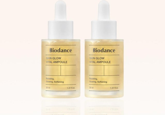 BIODANCE Skin Glow Vital Ampoule Serum, 2 x 30 ml, mit Kollagen, Hyaluronsäure, Niacinamid, Panthenol - Bild 1