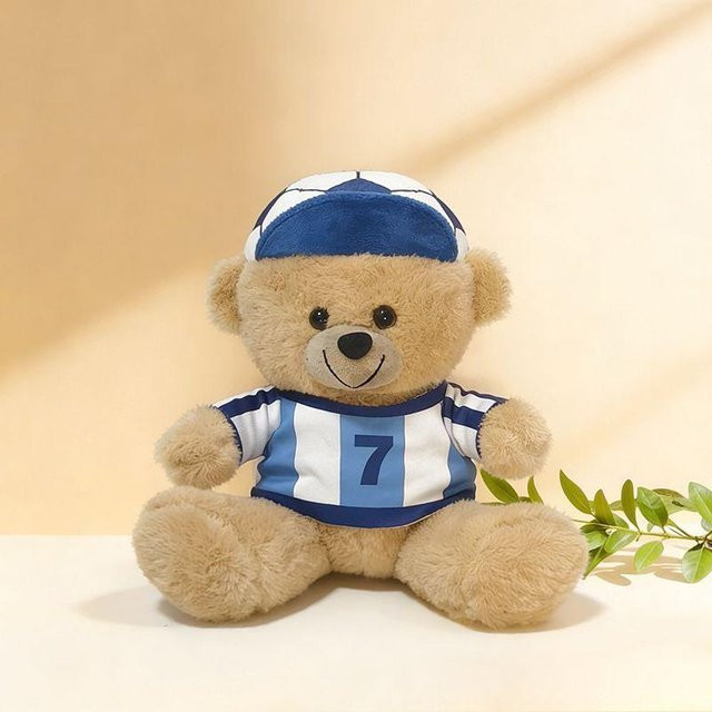 Binchi Fitness Fußballbär Plüschtier, beige, ab 14 Jahren - Bild 1