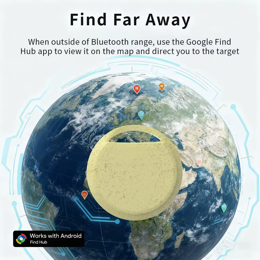 4er-Set Smart Tag Bluetooth Tracker für Android zur Fernortung mit Google Find My Device App kompatibel mit Samsung Xiaomi und Pixel - Bild 5