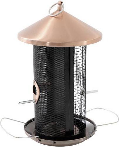 Siena Garden Vogelfuttersäule aus Stahl in Schwarz oder Kupfer, B/H/T: 19 x 28,5 x 19 cm - Bild 1