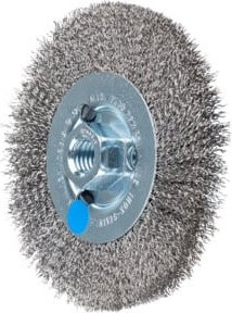PFERD TOOLS Rundbürste ungezopft RBU für Winkelschleifer mit M14 Gewinde, Durchmesser: 115 mm, Höhe: 12 mm, Edelstahl-Draht-Ø 0,30 mm, Farbe: Silber - Bild 1