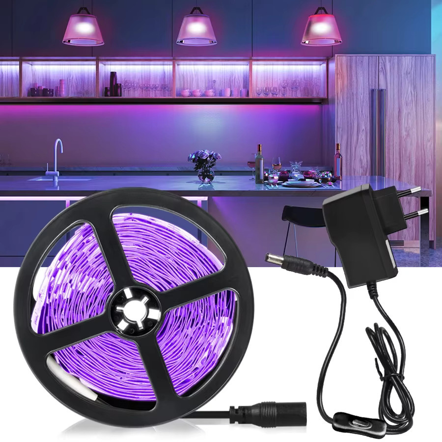 MeeToo UV LED-Streifen 12V mit 2835 SMD Dioden in Lila für DJ Glow Party und Fluoreszenz-Effekte - Bild 5