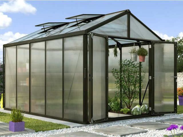 Vitavia Gewächshaus Zeus Comfort 10000 Schwarz 10 m² mit 10 mm HKP - Bild 3