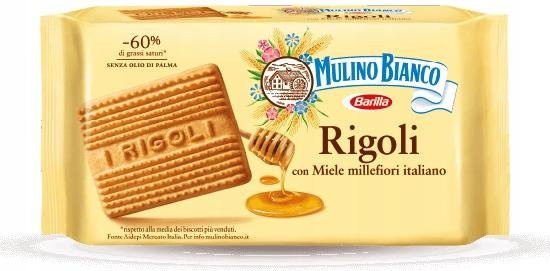 Rigoli Miele Mulino Bianco Mürbe Kekse mit Milch und Honig 400 g - Bild 1