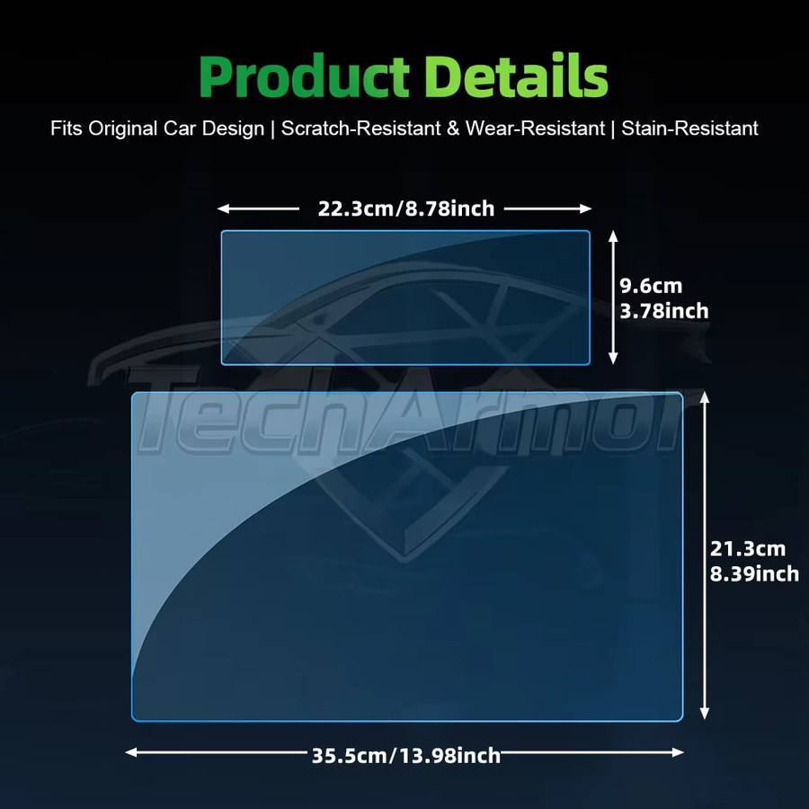 BYD Formula Leopard Titanium 3 Schutzfolien-Set aus gehärtetem Glas für GPS-Navigation und Armaturenbrett, transparent - Bild 2
