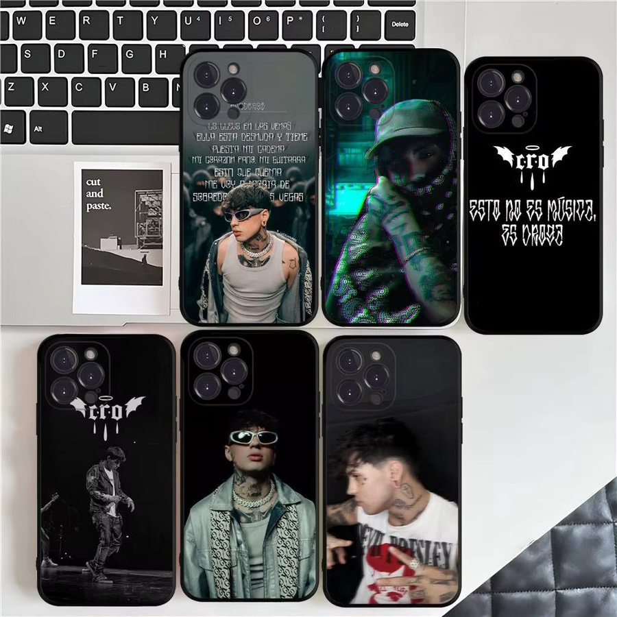 C.R.O Crocraxker Rapper Handyhülle für iPhone 11 bis 17 Pro Max Plus, Schwarz - Bild 2