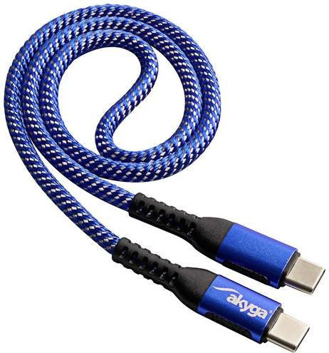 Akyga USB-C Kabel Blau AK-USB-36 Länge: 0,50 m - Bild 1