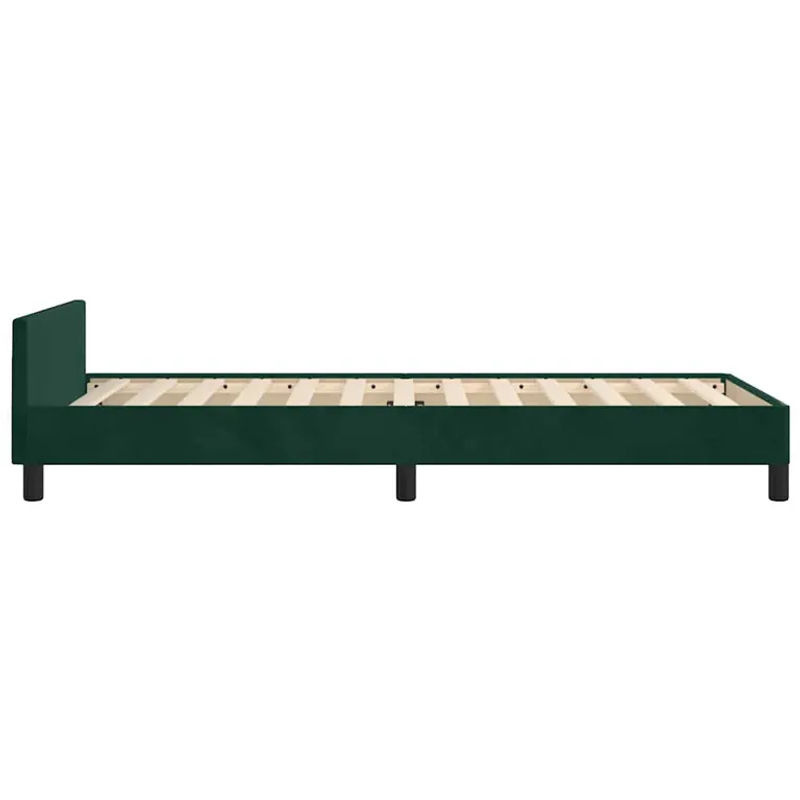Vidaxl Polsterbett aus Samt in Grün, B/T/H: 90 x 200 cm - Bild 3