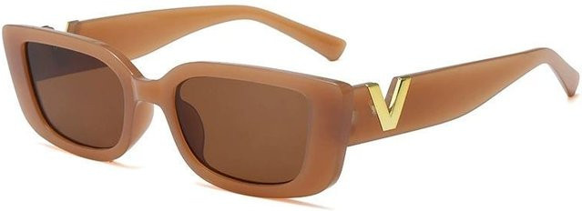 Sonnenbrille Damen, quadratisch, Vollrand, Kunststoff, braun - Bild 1