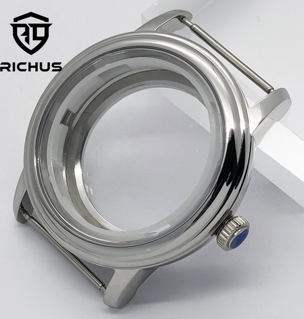 RICHUS Uhrengehäuse, Silber, 40 mm, Saphirglas, Uhrenzubehör - Bild 1