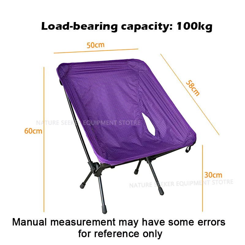 Coolcamp XGrip Ultraleichter Klappbarer Campingstuhl aus UHMWPE und Aluminiumlegierung, Schwarz, 650g - Bild 2