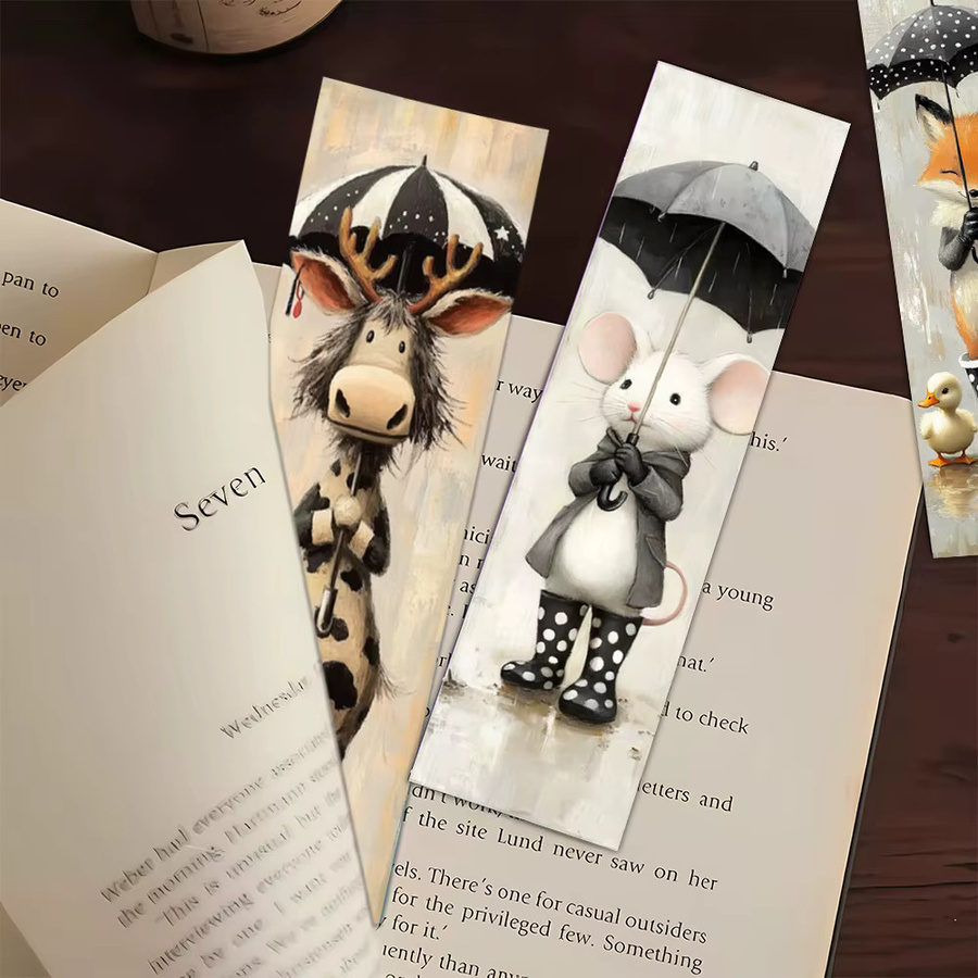 32 Stück Lesezeichen aus der Animal Umbrella-Serie in Mehrfarbig mit kreativen künstlerischen Designs aus Papier - Bild 2