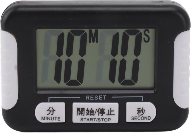 Multifunktionaler digitaler Countdown-Timer von CosyHome in Schwarz-Grau, tragbar und einfach zu bedienen - Bild 1