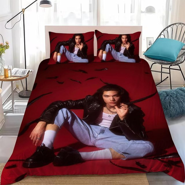 Conan Gray Bettwäsche-Set Hausstil 3-teilig in Rot mit Grafikprint, B/H: 135 x 200 cm - Bild 1