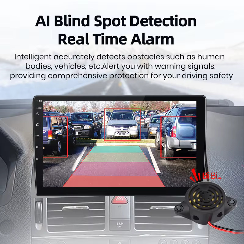 Junsun Auto Rückfahrkamera mit Full HD 1080p, Radar Alarm und 145 Grad Weitwinkel, wasserdicht, Schwarz - Bild 2