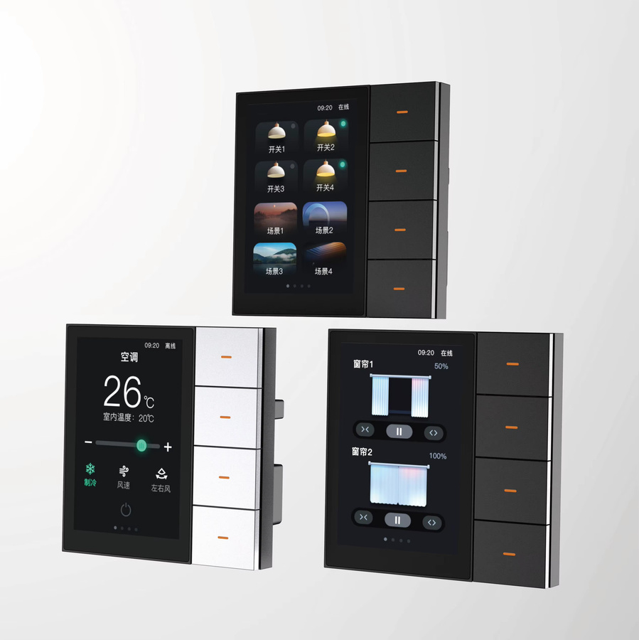 F3Pro ZigBee Wandschalter als Automatisierungs-Zentralsteuerungs-Touchpanel für Vorhang- und Lichtszenen in Weiß - Bild 4