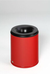 VAR Papierkorb mit Löschkopf in Rot und Schwarz, 80 l, aus Stahl - Bild 1