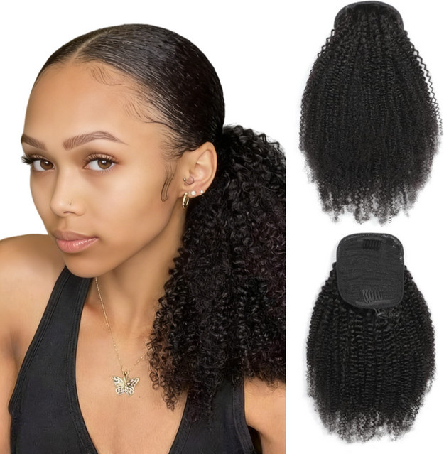 Anemone Afro Kinky Curly Pferdeschwanz, 20 Zoll, Damen, Lockiges Haar - Bild 1