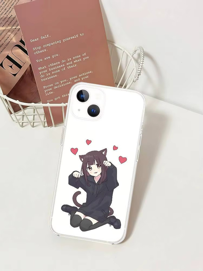 Mesuca Transparente Handyhülle N-Nanase Kurumi Menhera Chan Stoßfest für iPhone 17 16 15 14 13 12 11 Pro Max - Bild 4