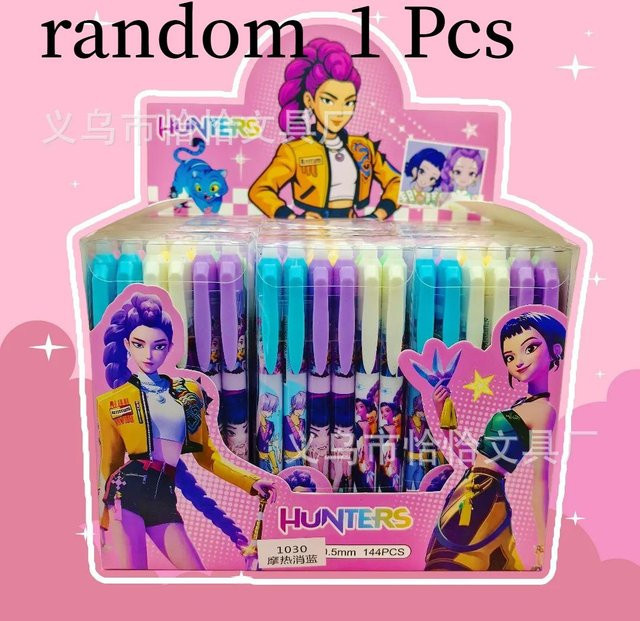 Yiran toy Kpop Dämonenjäger Gelstift mit schwarzer Tinte, 0,5 mm, radierbar und nachfüllbar - Bild 1