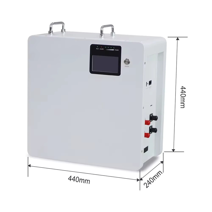 Wandmontiertes Solarpanel-Set mit 5-10 kW Leistung, 48-V-Lithium-Ionen-Batterie und Wechselrichter in Weiß für den Heimgebrauch - Bild 3