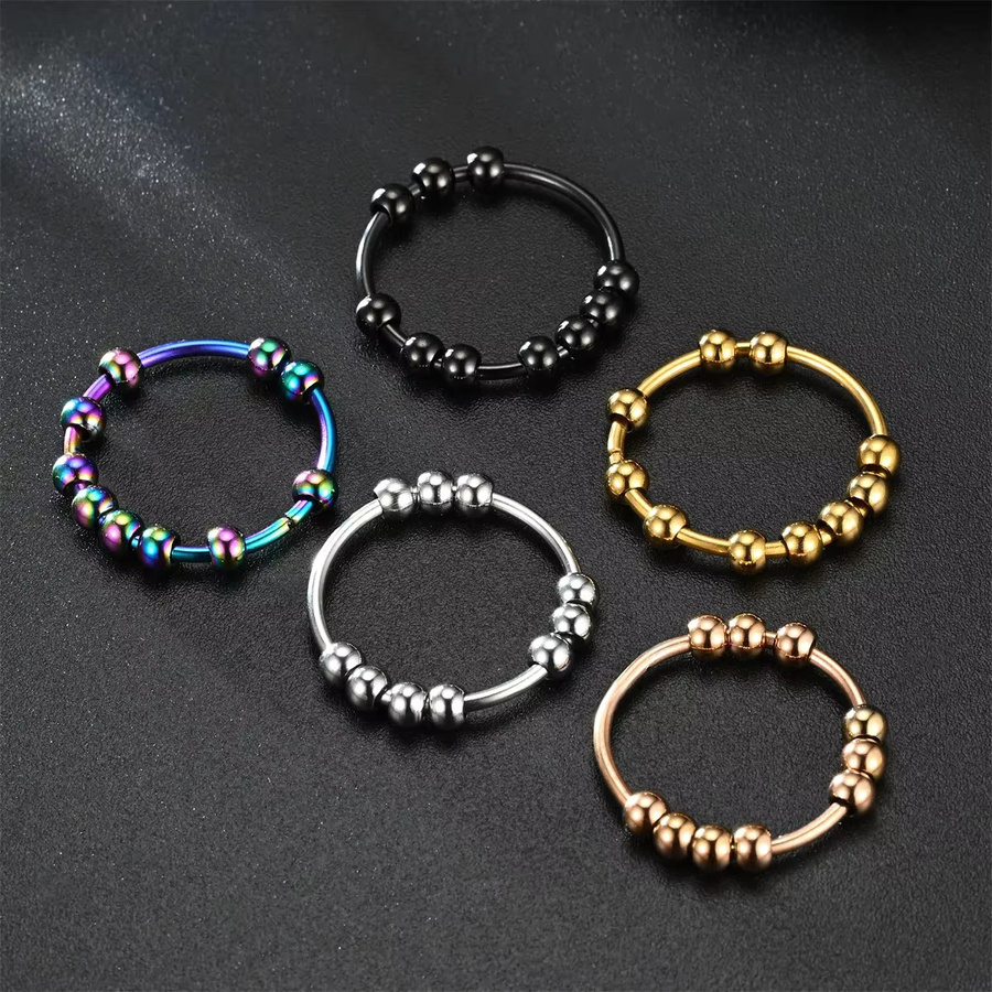 DAIPAN Angst Ringe, Edelstahl, Perle, Unisex, Bunt - Bild 2