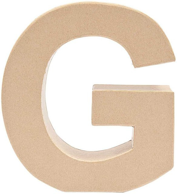 Rico Design 3D Papp-Buchstabe G stehend aus Pappe, Höhe: 17,5 cm, Breite: 5,5 cm - Bild 1