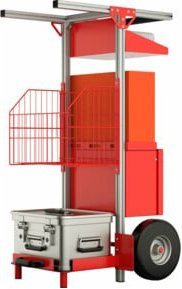 Munk SafeCaddy Erste Hilfe mit Beladung in Rot aus Aluminium - Bild 1