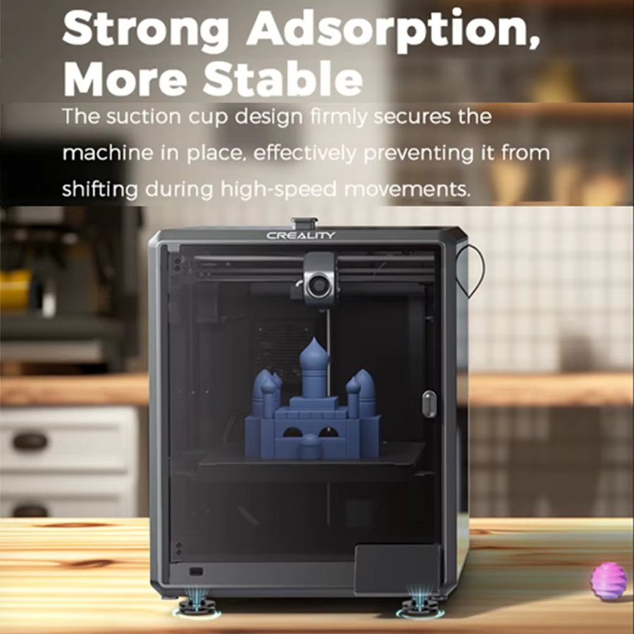 Creality Stoßdämpfendes Silikonpad Set in Schwarz für K1, K1 Max, K1C, K1 SE und Ender-3 V3 Serie - Bild 5