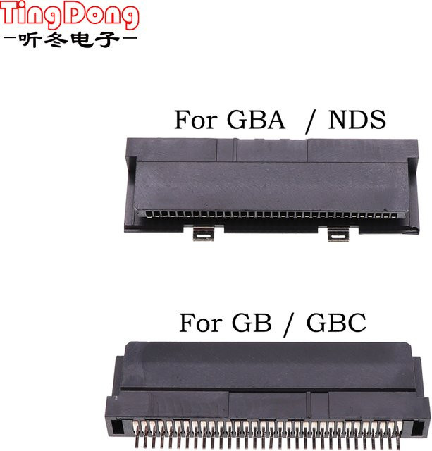 TingDong 32pin Spielkarten Adapter für GBA, NDS, GBC und GB Konsolen in Schwarz - Bild 1