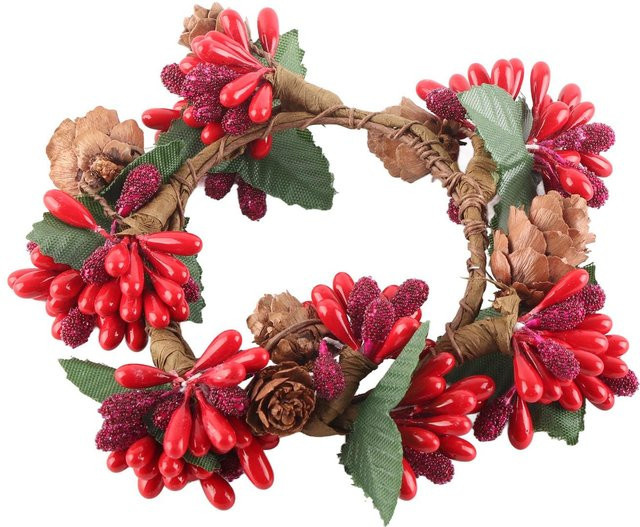 Neoglint Weihnachts-Kranz zur DIY-Dekoration in Rot - Bild 1