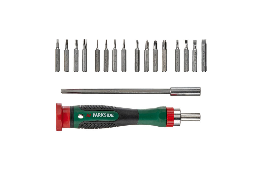Parkside Ratschen- und Präzisionsmesserset mit 1/4 Zoll Bits in Mehrfarbig - Bild 3