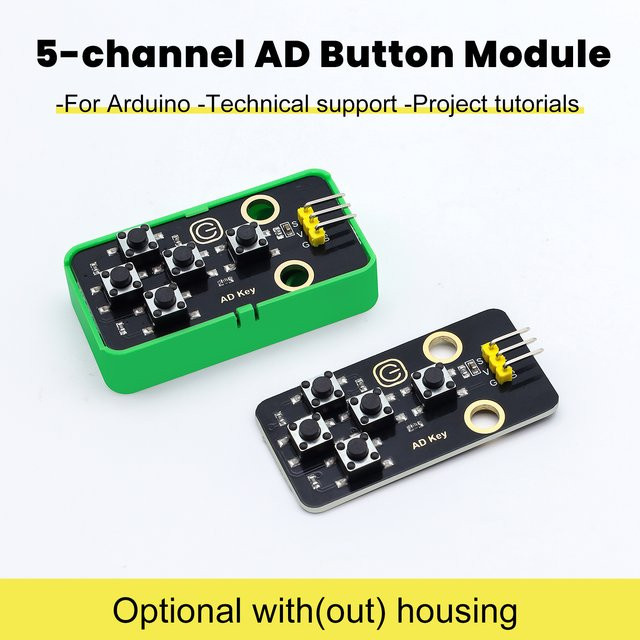 Keyestudio 5-Kanal AD Schlüsselmodul Tastatur Tastenmodul DIY elektronische Bausteine kompatibel mit Arduino und Lego Block - Bild 1