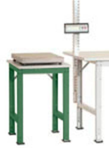 Manuflex PACKPOOL Spezial Beistelltisch mit Kunststoffplatte in Grau und Grün, höhenverstellbar, B/T/H: 50 x 60 x 72,2-102,2 cm - Bild 1