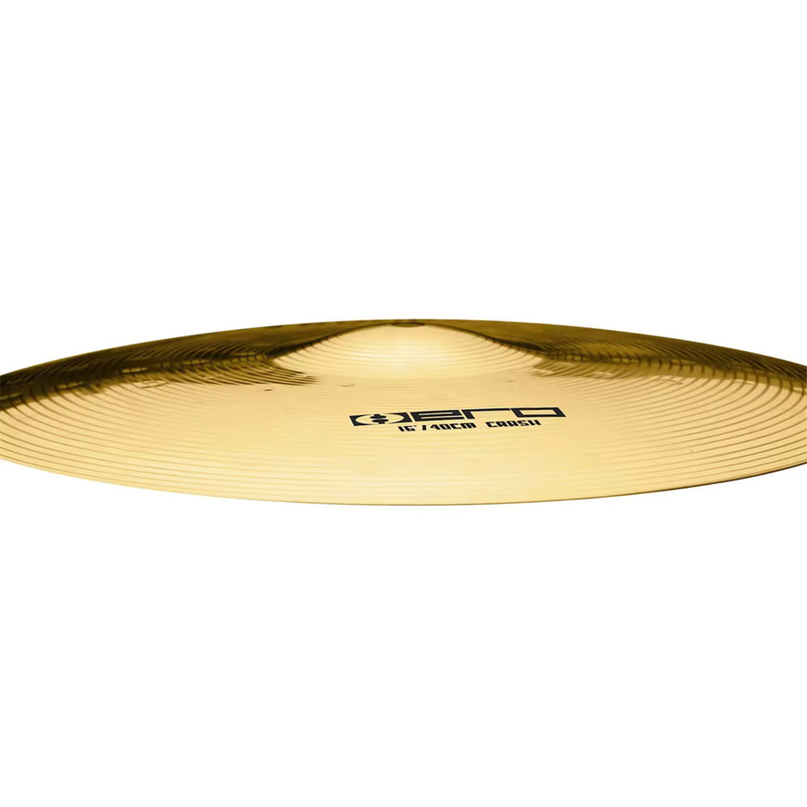 Arborea Hero Series 5-teiliges Becken-Drum-Set aus Legierung in Gold, 14 Zoll Hi-Hat, 16 Zoll Crash, 18 Zoll Crashride und 20 Zoll Ride inklusive Beckentasche - Bild 1