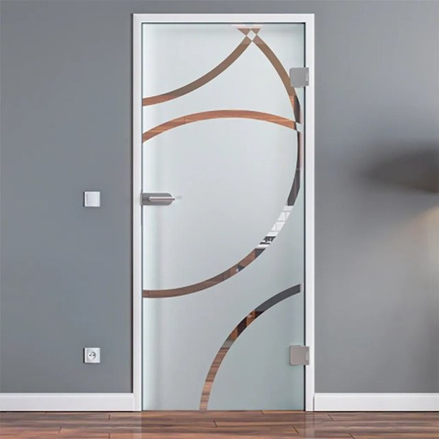 Levidor Glastür Dresden Office/Studio in Weiß und Transparent, DIN-Rechts, B: 95,9 cm, H: 209,7 cm - Bild 1