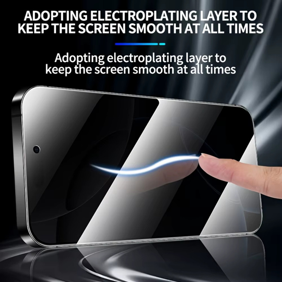 DIXSG 6-in-1 Sichtschutz-Displayfolie und Kamera-Objektivschutz für iPhone 17, 16, 15, 14, 13, 12, 11 Pro Max und 16e, transparent - Bild 3